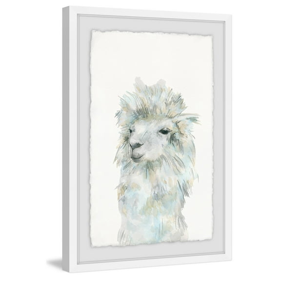 Fluffy White Framed Painting Print