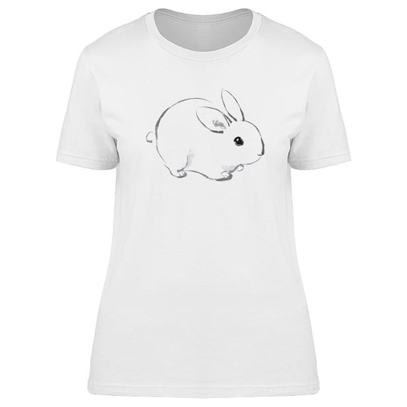 Fluffy White Rabbit Tee Women's -Image by Shutterstock