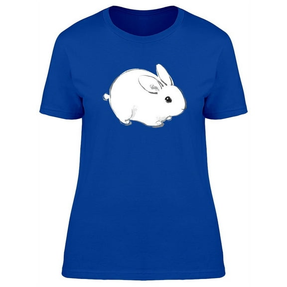 Fluffy White Rabbit T-Shirt Women -Image by Shutterstock, Female Large