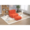 thumbnail image 1 of Fluffy bean bag chair, comfortable bean bag for adults and children, super soft lazy sofa chair with memory foam and ottoman, indoor modern focus bean bag chair for living room, bedroom, apartment, 1 of 25