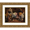 thumbnail image 1 of Fluharty, Thomas 14x12 Gold Ornate Wood Framed with Double Matting Museum Art Print Titled - DogFather, 1 of 4