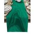 thumbnail image 1 of Fluid Art Emerald Green Table Runner Home Wedding Table Flag Mat Table Centerpieces Decoration Party Dining Long Tablecloth, 1 of 5