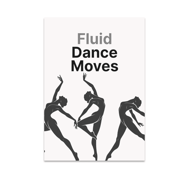 Fluid Dance Moves Silhouette Art - Dance Lover - 13x19 Poster Print