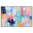 thumbnail image 1 of Fluid Drift Canvas Maximalist Abstract by Art Remedy, Silver Frame, 54" x 36", 1 of 7