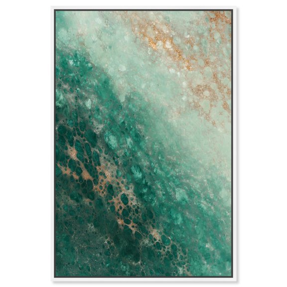 Fluid Dynamics II Canvas Calm Abstracts by Art Remedy, White Frame, 30" x 45"