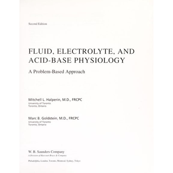 Pre-Owned Fluid, Electrolyte and Acid-Base Physiology : A Problem-Based Approach (Paperback) 9780721651552
