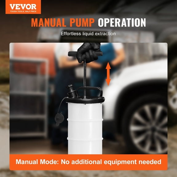 Fluid Extractor,1.74 Gallons (6.5 Liters),Manual Hand-Operated Oil Changer Vacuum Fluid Extractor with Dipstick&Hose,Oil Extractor Change Pump for Automotive Fluids Vacuum Evacuation