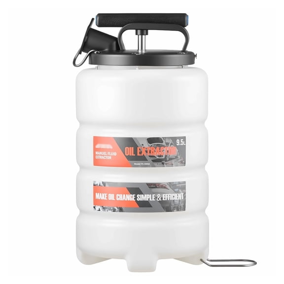 Fluid Extractor - 9.5L Manual Oil Extractor Pump Kit - Includes 59" Hose & 3 x 47" Extensions - for Cars, Trucks, Motorcycles, Boats & Lawnmowers