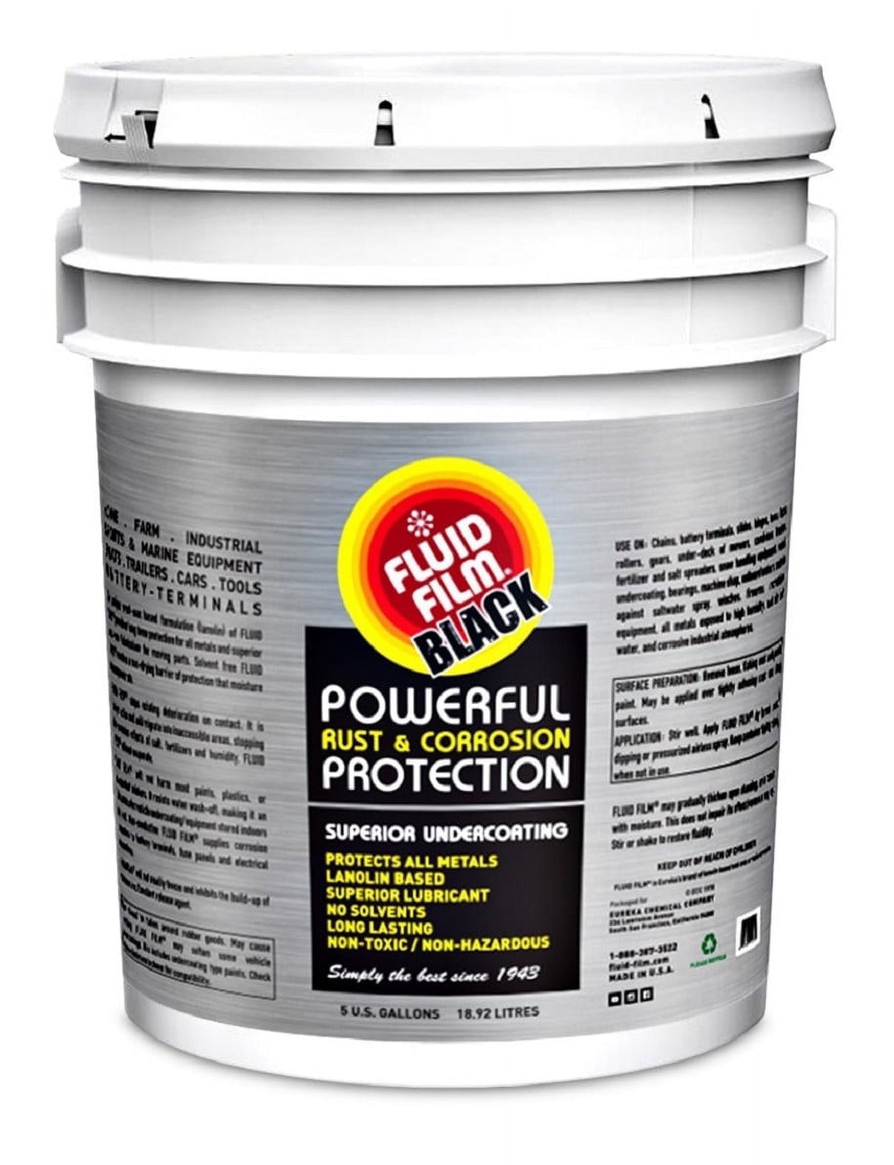 Fluid Film Black Penetrant & Lubricant, Rust & Corrosion Protection, 5 Gallon Pail