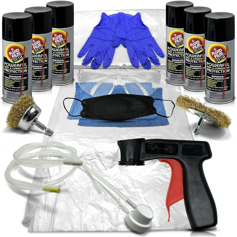 Fluid Film Black fluid film Converter Spray with Rust Remover Prevention and Inhibitor Properties for Metal Protection and Fluid Film Undercoating Kit
