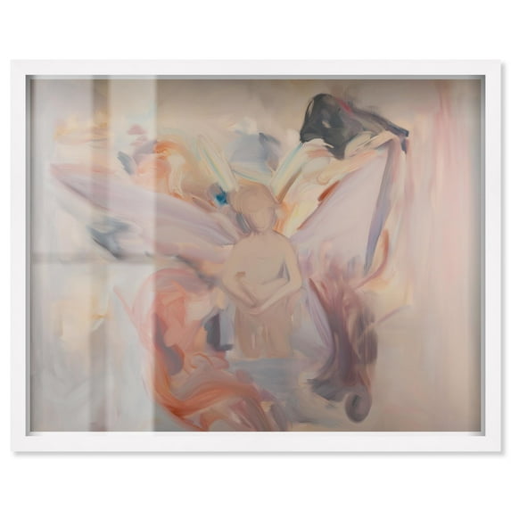 Fluid Formations Shadowbox Print Blue Art by Art Remedy, White Frame, 20 x 16