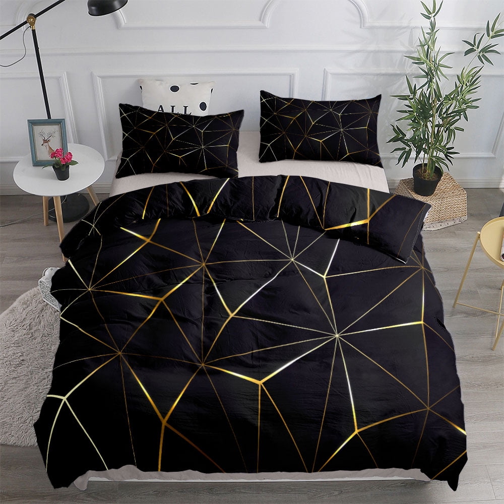 Fluid Leaves Duvet Cover Set King Double Full Twin Single Size Bed ...