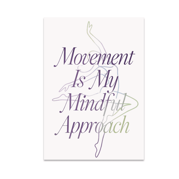 Fluid Line Art Dancing Figure - Mindfulness Movement Enthusiast - 13x19 Poster Print