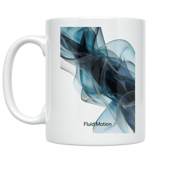 Fluid Motion Abstract Design - Art Enthusiast - 11 oz Ceramic Coffee Mug