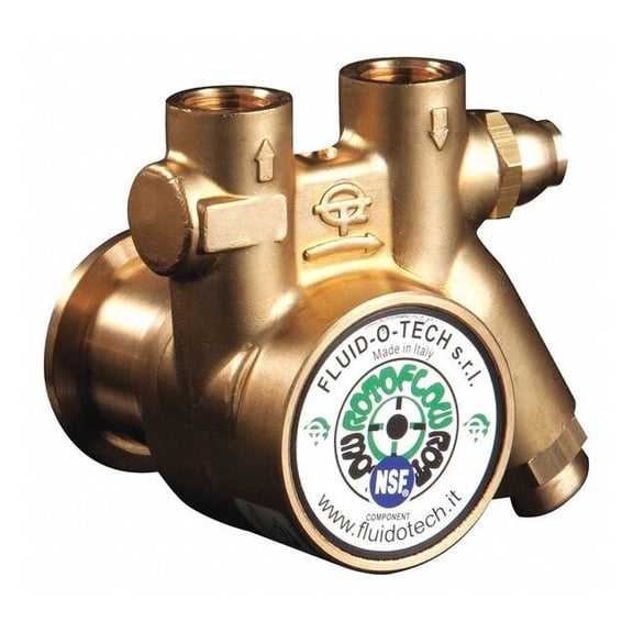 Fluid-O-Tech Pump,3/8" NPTF,111 Max. GPH,BR,70 Mesh PA 301X