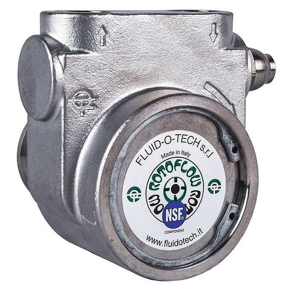 Fluid-O-Tech Pump,3/8" NPTF,144 Max. GPH,SS,Bypass PA 411
