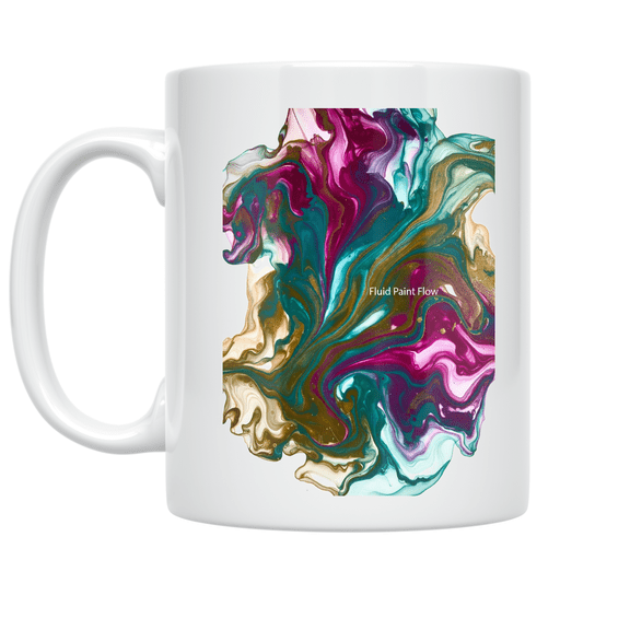 Fluid Paint Flow Abstract Art - Art Lover - 11 oz Ceramic Coffee Mug
