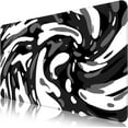 thumbnail image 1 of Fluid Pattern Desk Mat Marbled Design Desk Pad,Gaming Mouse Pad with Seamed Edges,Waterproof Large Mouse Pad,Non-Slip Rubber Base XL Gaming Mousepad,31.5x11.8 in Computer Mat Keyboard Pad White-Black, 1 of 6