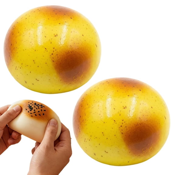 Fluid Potato Squishy, Squishy Potatoes Mystery Box, Anxiety Relief Fidget Tools, Stretchy Slow Rising Squishy Desk Decor for Stress Relief (Yellow, 2 Pack)