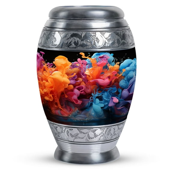 Fluid Symphony Of Color Urn, Large Urns For Human Ashes Adult, Drop Cremation Urn Human Ashes, Decorative Urns For Dad Ashes, Burial Urns For Adult Human Ashes, Funeral Urn For Mom Ashes 10 Inches