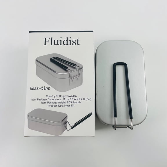 Fluidist Mess-tins, Camping Mess Tin Pressure Relief Aluminum Dinner Box Camping Bowls Cooking Pot with Foldable Handle for Camping & Cooking