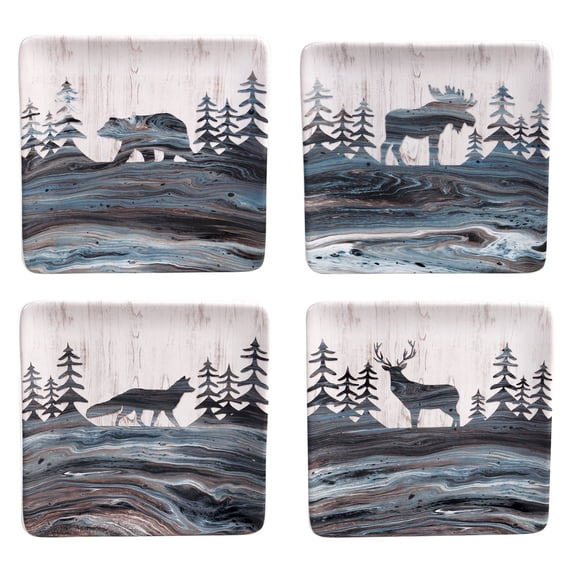 Fluidity Lodge Set/4 Dessert 8.5" asst.