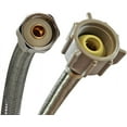 thumbnail image 1 of Fluidmaster 1/2 in. Ballcock Ah X 7/8 in. D Ballcock 12 in. Braided Stainless Steel Supply Line, 1 of 4