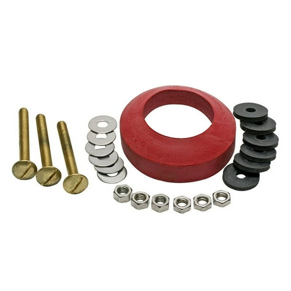 Fluidmaster 6106 Universal Tank-to-Bowl Gasket and Hardware, 3 Bolts, 1-Pack