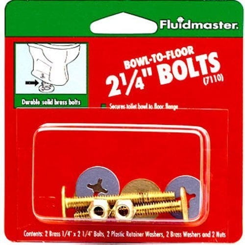 Fluidmaster Bowl to Floor Bolts Brass