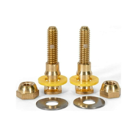 Fluidmaster 7110A-001-P10 Setfast Self-adjusting Toilet Bowl To Floor Bolts, Brass