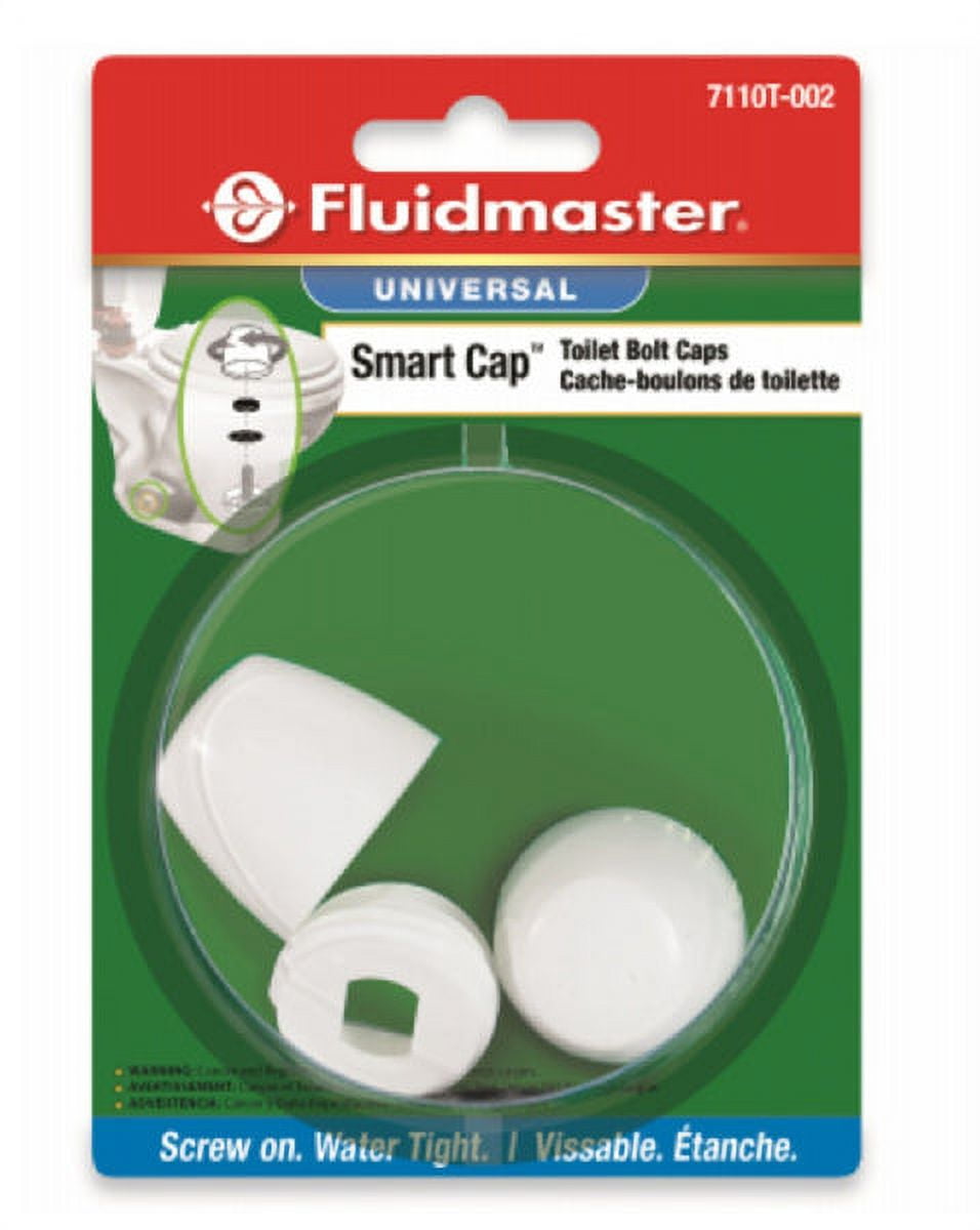 Fluidmaster 7110T002P10 7110T Smart Cap Universal Toilet Bolt Caps