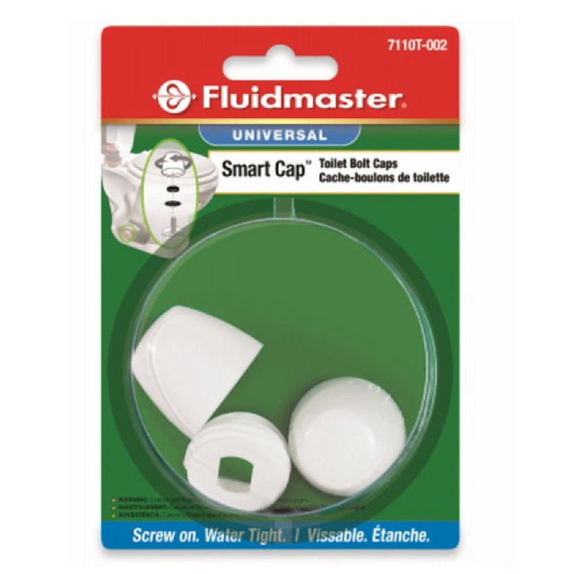 Fluidmaster 7110T002P10 7110T Smart Cap Universal Toilet Bolt Caps
