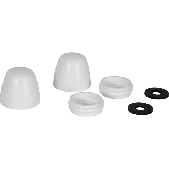 Fluidmaster 7110T-002-P10 Secure Toilet Bolt Caps, White