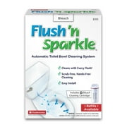 Fluidmaster 8300P8 Flush 'n Sparkle Automatic Bleach Toilet Bowl Cleaning System and 1 Cartridge