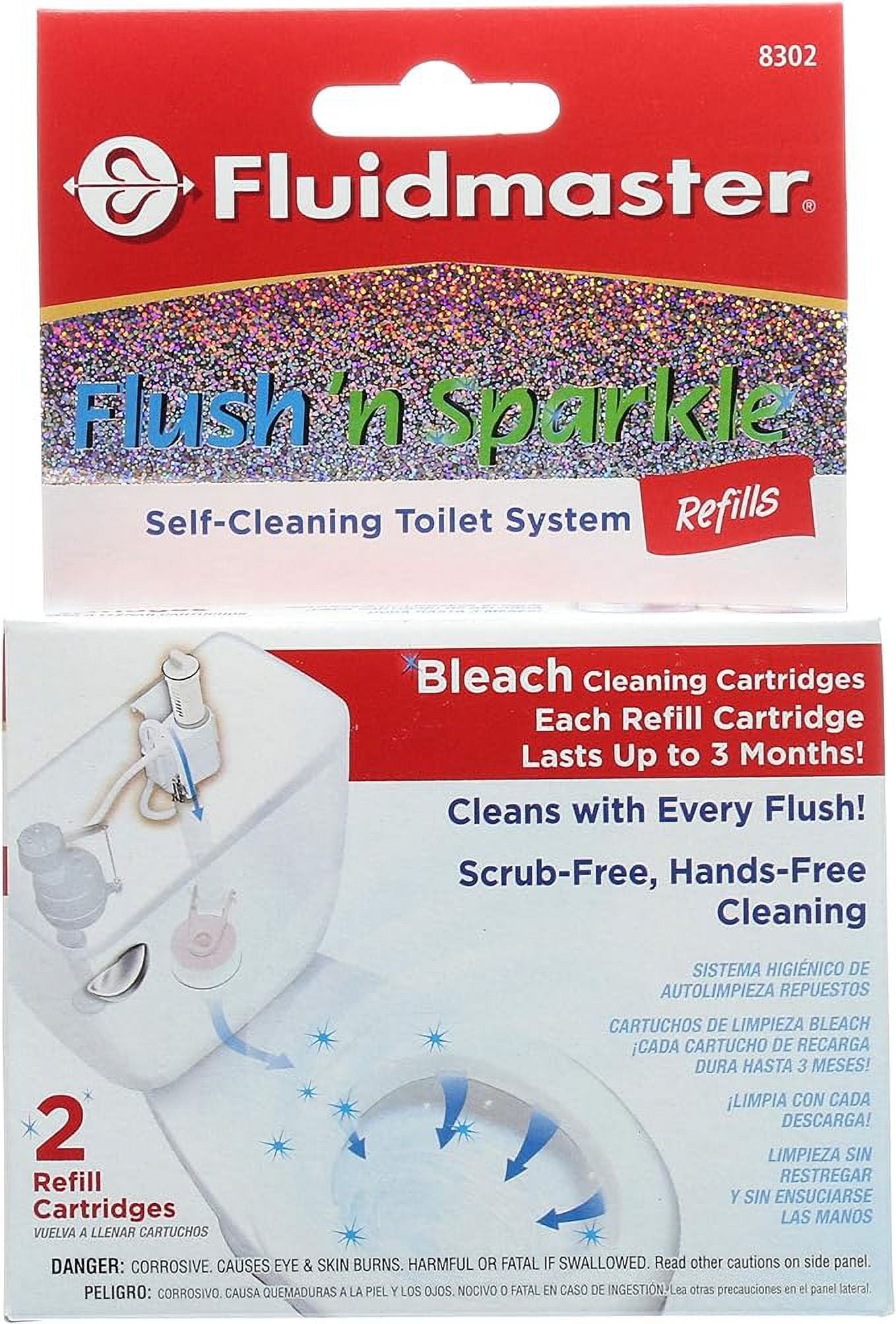 Fluidmaster 8302P8 Flush 'n Sparkle Automatic Toilet Bowl Cleaning