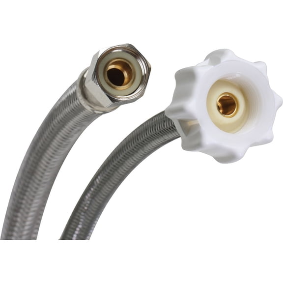 Fluidmaster Click Seal Connector, Braided Stainless Steel - 3/8 Compression x 7/8 Ballcock, 20 In