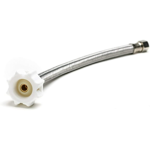 Fluidmaster Click Seal Connector, Braided Stainless Steel - 3/8 Compression x 7/8 Ballcock, 20 In