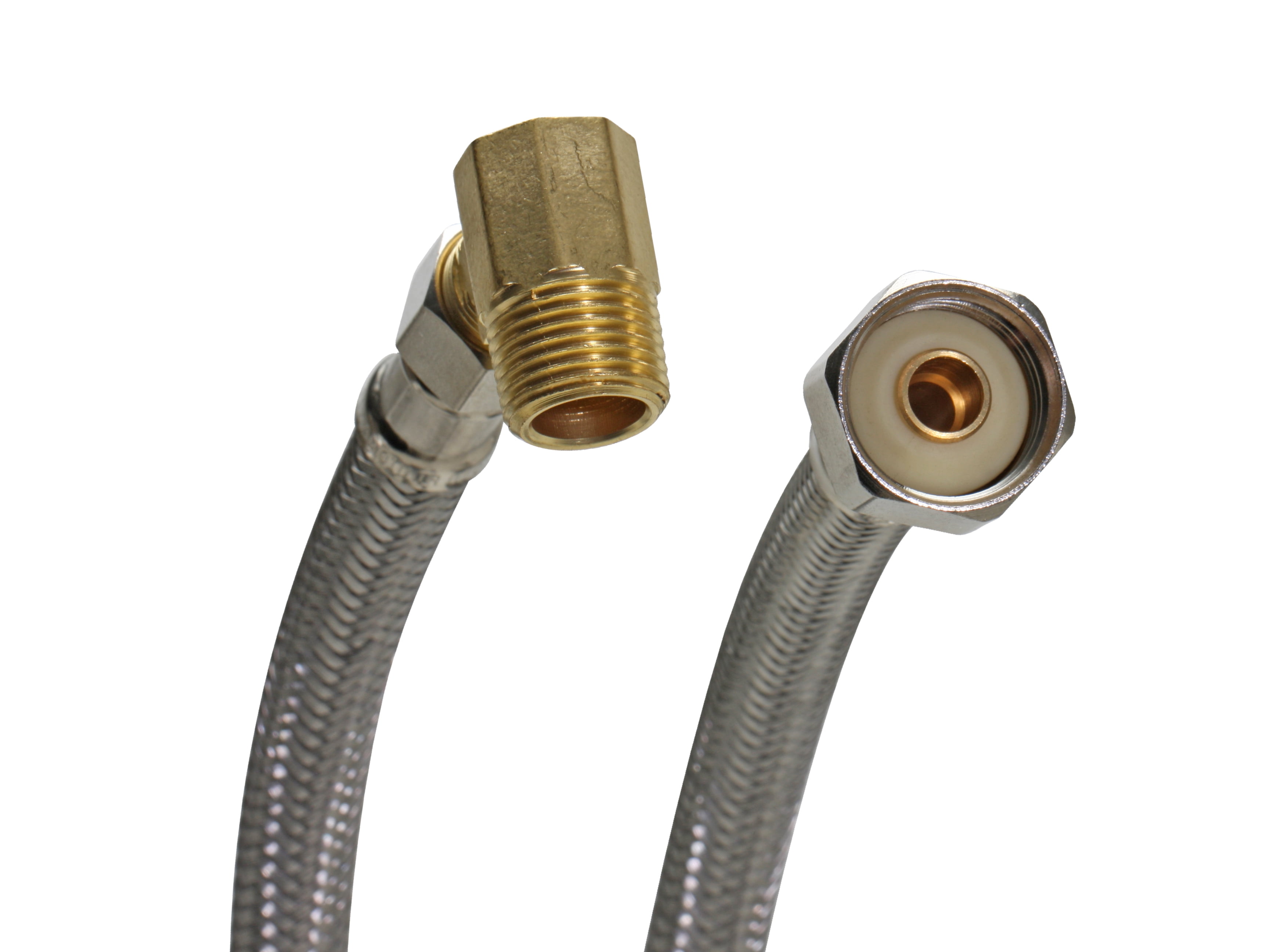 Fluidmaster B1W72 Braided Stainless Steel Dishwasher Connector, 3/8" Comp x 1/2" FIP, 72" Length