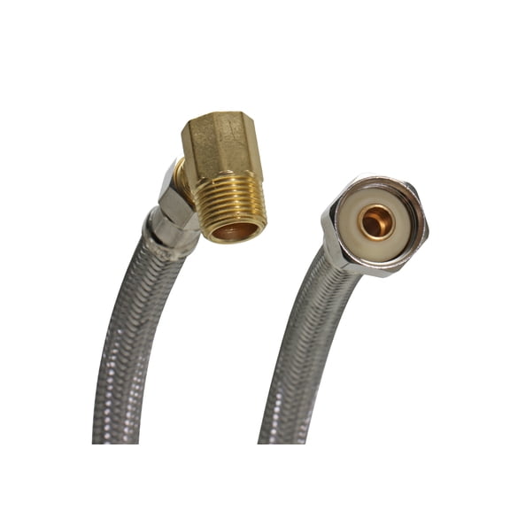 Fluidmaster B1W72 Braided Stainless Steel Dishwasher Connector, 3/8" Comp x 1/2" FIP, 72" Length