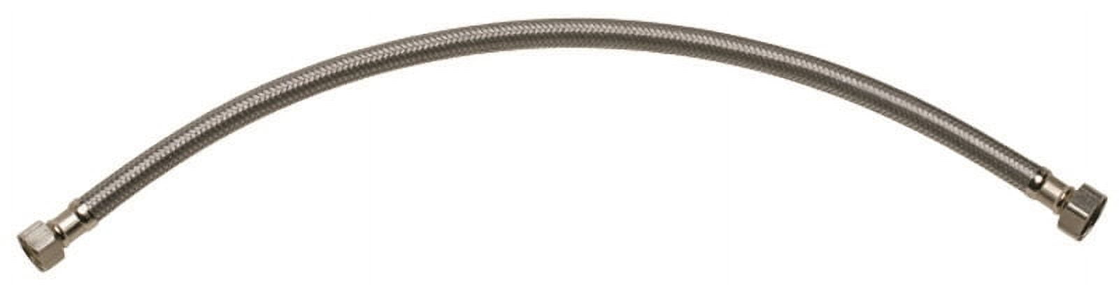 Eastman 48025 Braided Stainless Steel Faucet Connector – 1/2” Comp X 1/2” FIP, 12” Length, Lead-Free, 304 Stainless Exterior