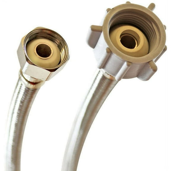 Fluidmaster B4T12 Braided Stainless Steel Toilet Connector 12"