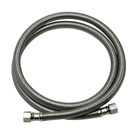 Fluidmaster B6W60 Braided Stainless Steel Dishwasher Connector, 3/8" Comp x 3/8" Comp, 60" Length