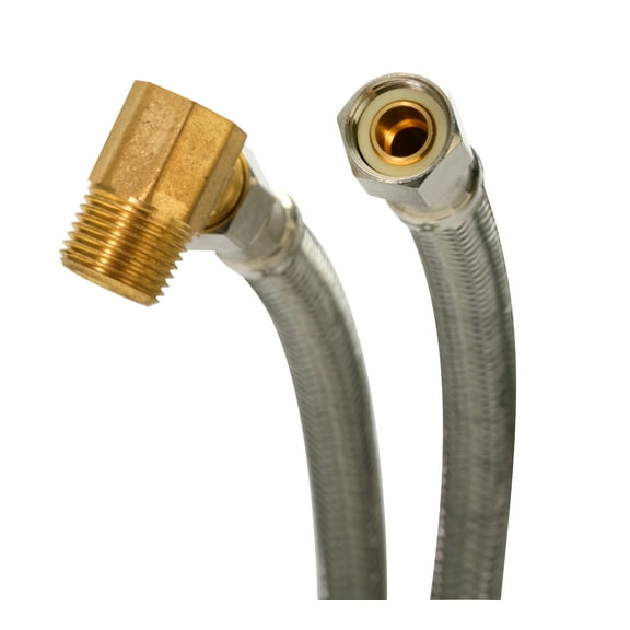 Fluidmaster B6W72 Braided Stainless Steel Dishwasher Connector, 3/8" Comp x 3/8" Comp, 72" Length