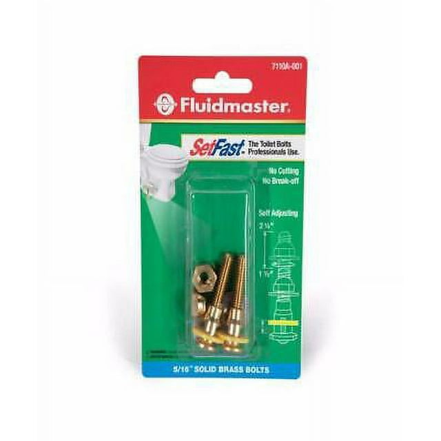 Fluidmaster Brass Closet Toilet Bolt Kit 5/16 x 21/4 in. with Washers