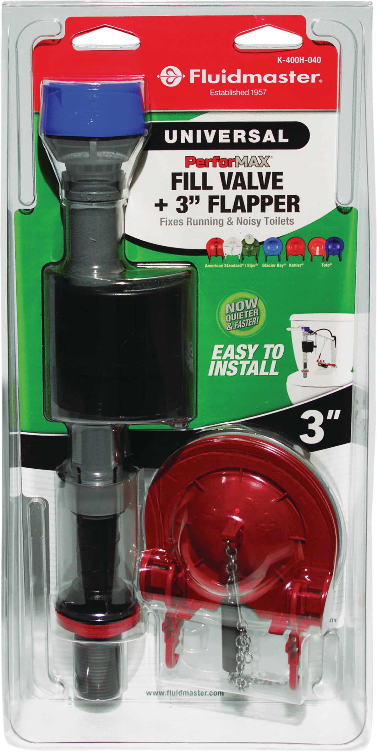 Fluidmaster Fluidmaster PerforMAX Fill Valve & Flapper Kit Universal
