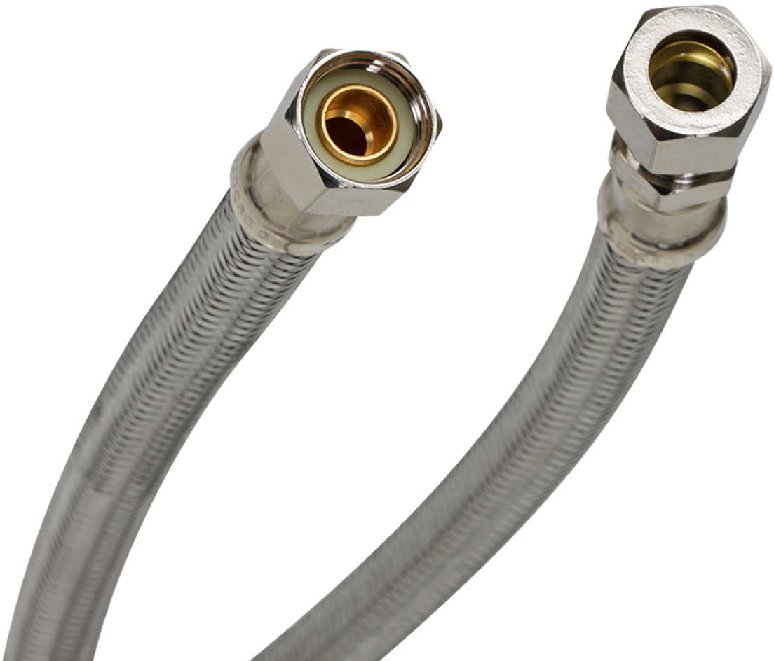 PLUMBFLEX 1/2 In. OD X 3/8 In. ID X 12 In. L Flexible Gas Connector Stainless Steel For Dryer/Water Heater With 1/2 In. FIP X MIP - View #3