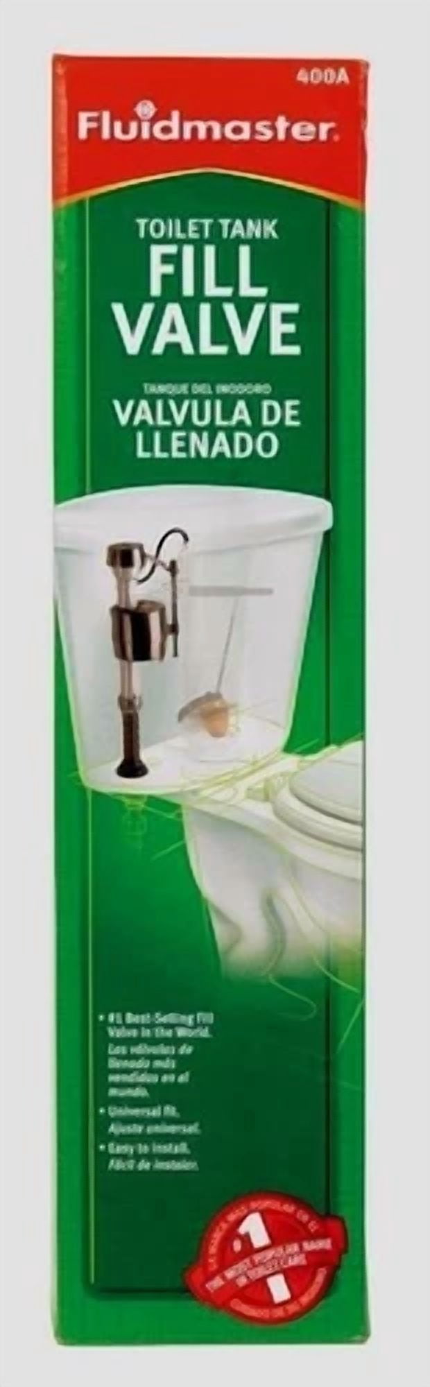 Fluidmaster Universal Toilet Tank Fill Valve Adjustable Antisiphon 9"-14" 400A