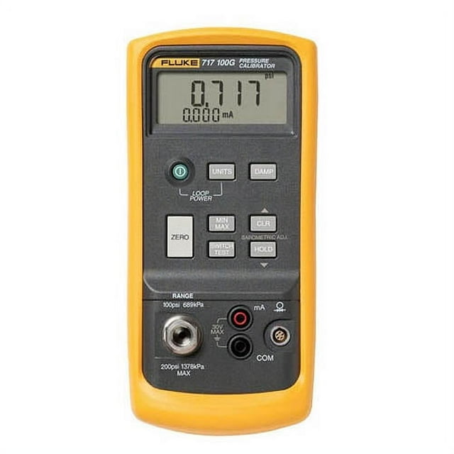 Fluke 717-100G Pressure Calibrator -12 to 100 psi, (-850 mbar to 7 bar, -85 to 689.48 kPa)