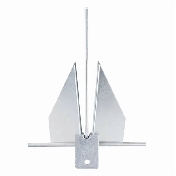 Fluke Anchor Kit 8.5 LBS Hot Dipped Galvanized Steel with 79 Feet Chain 75 Feet Rope and Two 04 Inch Shackles for Small Boats Under 18 Feet Marine Use