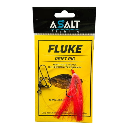 Asalt Fishing Fluke Drift Rigs Pink Bucktail Teaser With 3-Way Snap